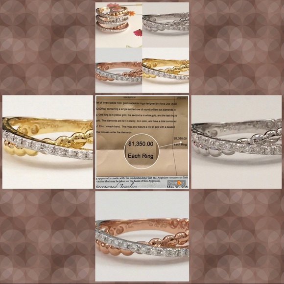 Sidney Thomas for Kay 14K Cross Over Diamond Ring - Picture 4 of 8